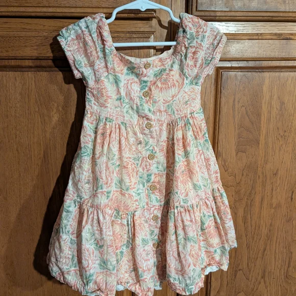 Floral Dress with Button Detail - Picture 3 of 4